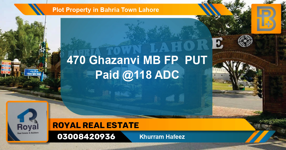 Residential Plot for Sale in Bahria Town, Lahore - (BP-71236)