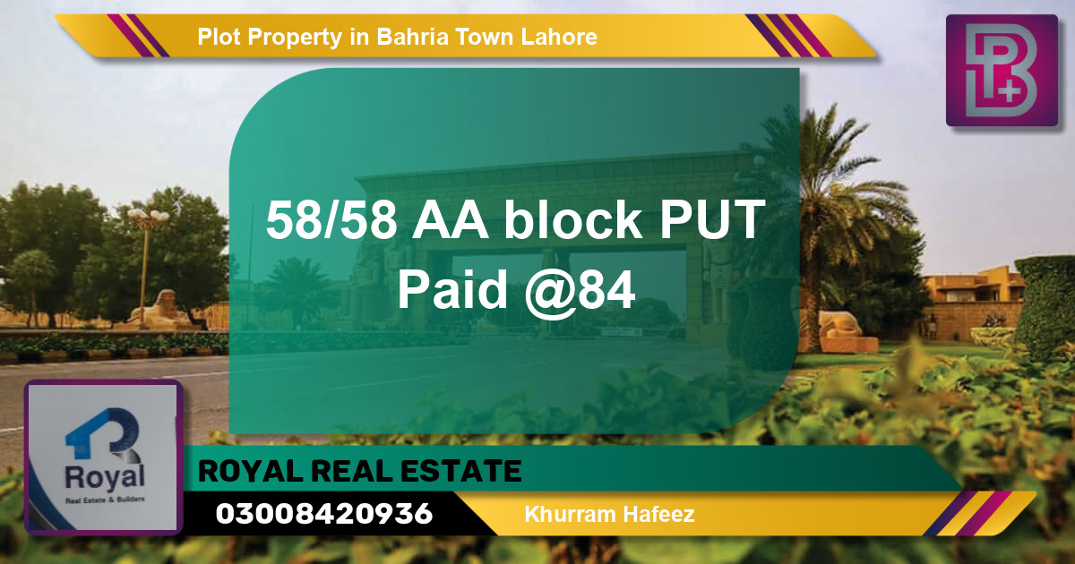 Residential Plot for Sale in Bahria Town, Lahore - (BP-71238)