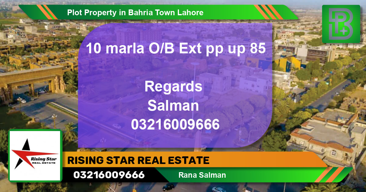 Residential Plot for Sale in Bahria Town, Lahore - (BP-71260)