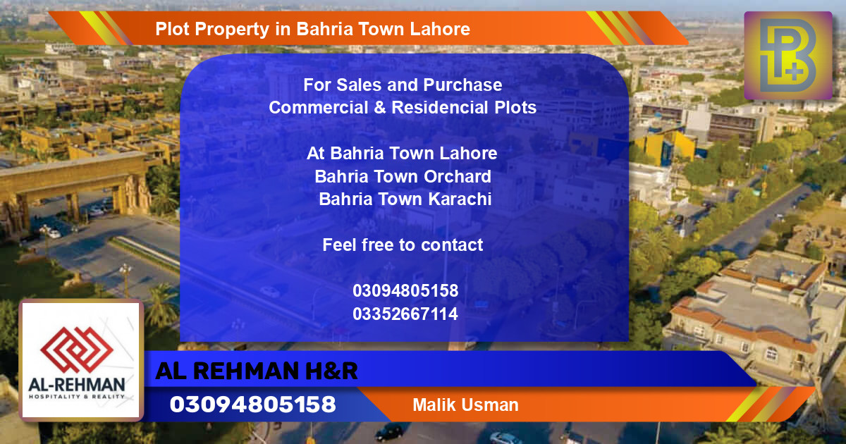 Commercial Plot for Sale in Bahria Town, Lahore - (BP-71292)