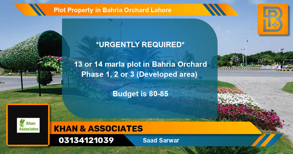 Residential Plot for Sale in Bahria Orchard, Lahore - (BP-71341)