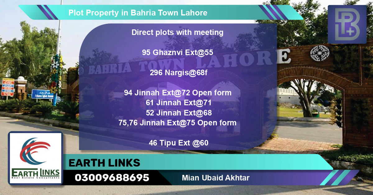 Residential Plot for Sale in Bahria Town, Lahore - (BP-71369)