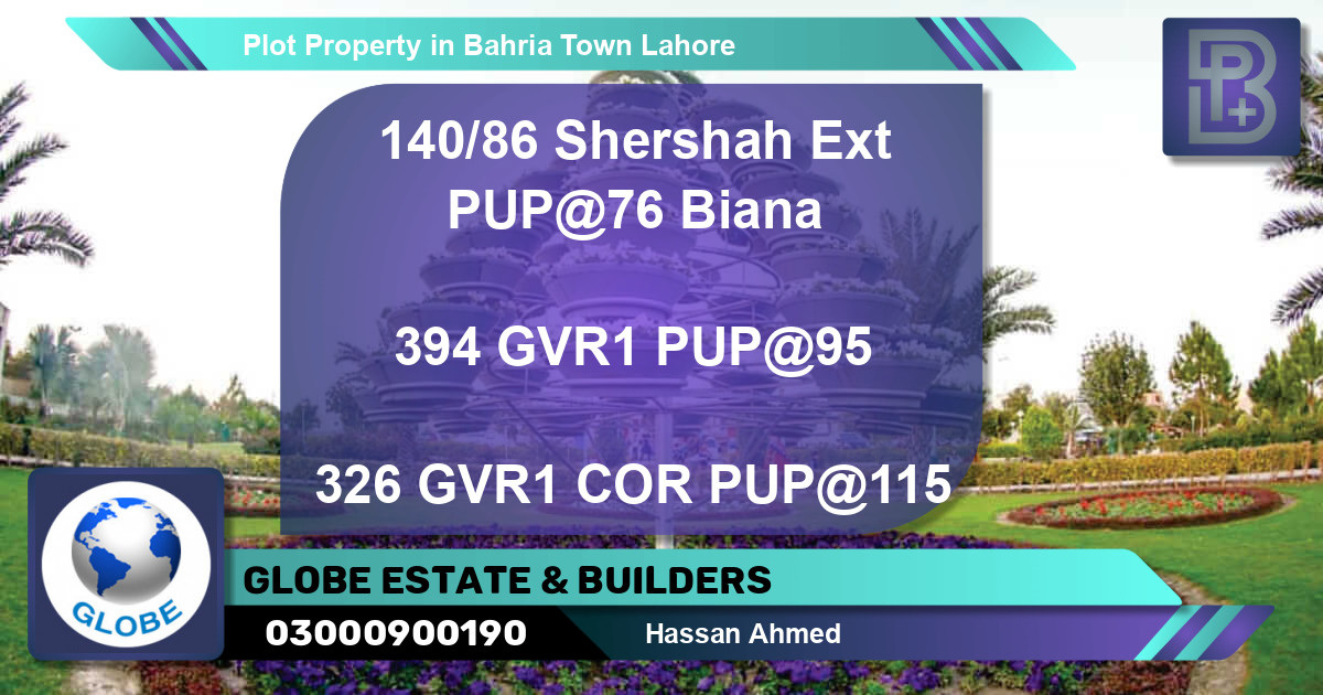 Residential Plot for Sale in Bahria Town, Lahore - (BP-71371)