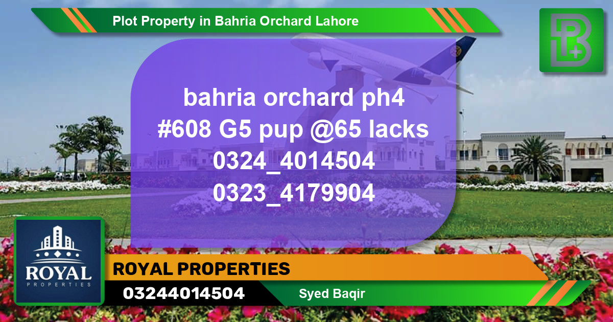 Residential Plot for Sale in Bahria Orchard, Lahore - (BP-71375)