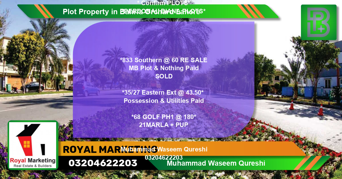 Residential Plot for Sale in Bahria Orchard, Lahore - (BP-71392)