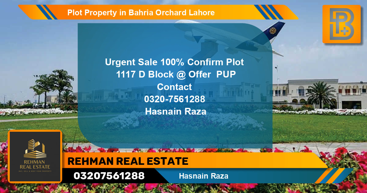 Residential Plot for Sale in Bahria Orchard, Lahore - (BP-71408)