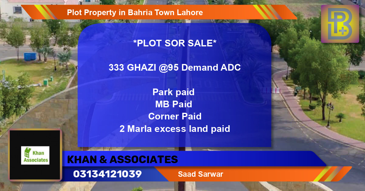 Residential Plot for Sale in Bahria Town, Lahore - (BP-71464)