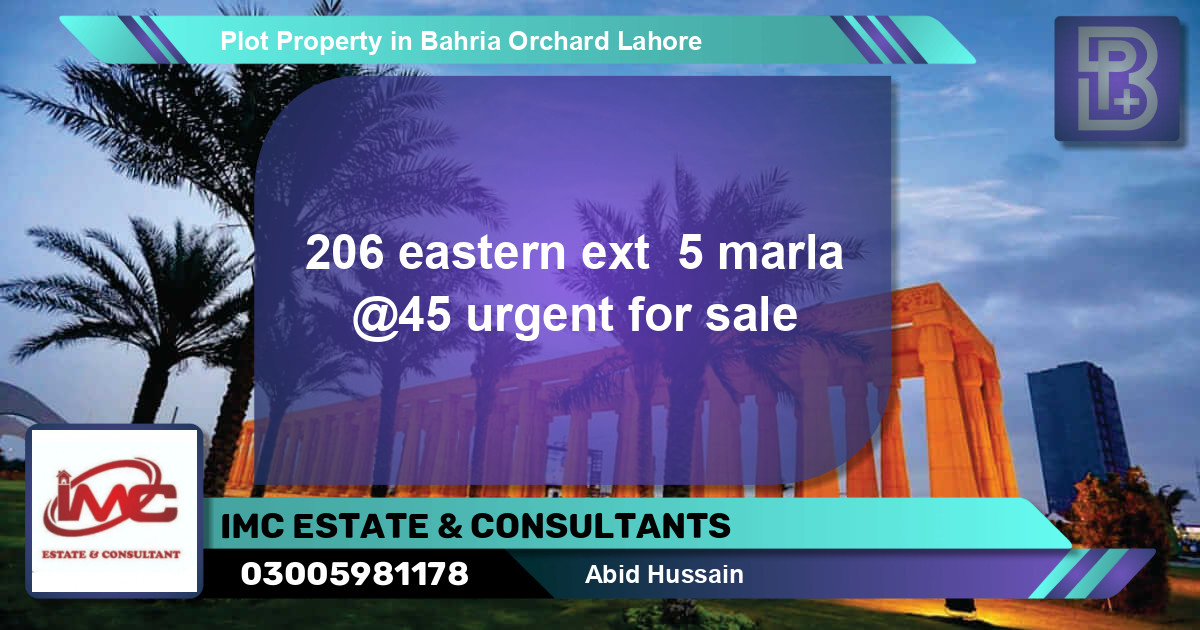 Residential Plot for Sale in Bahria Orchard, Lahore - (BP-71478)