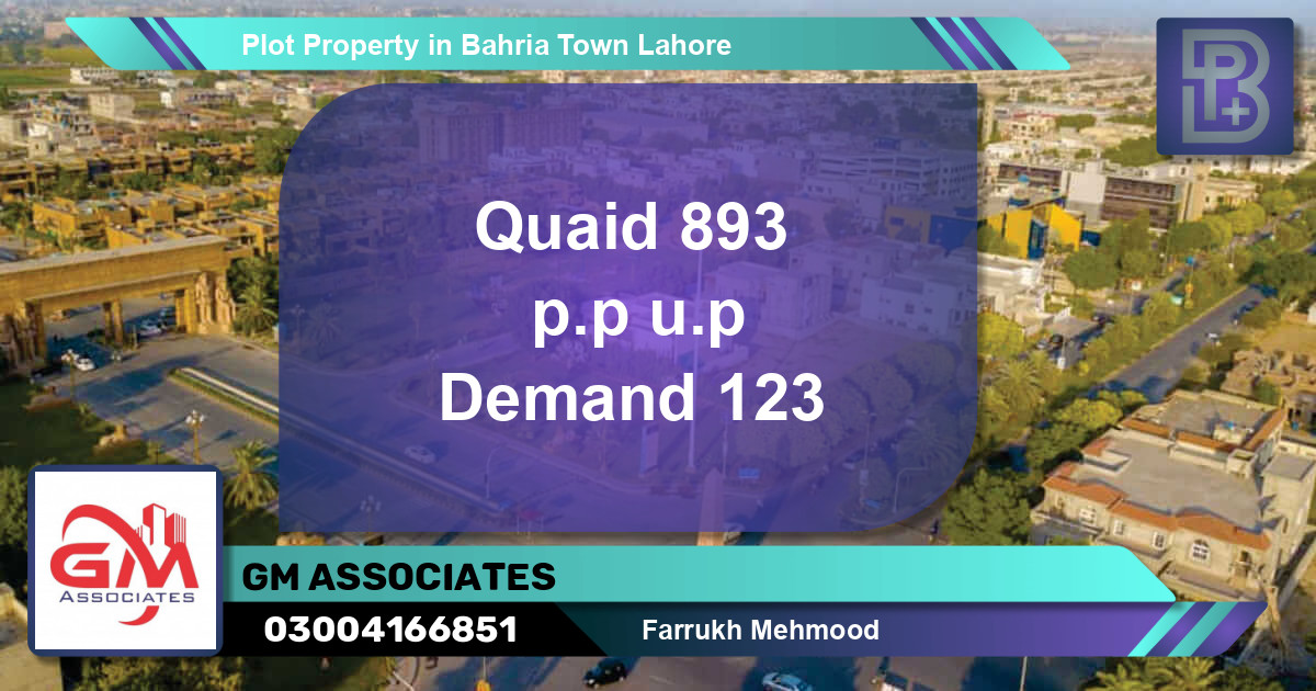 Residential Plot for Sale in Bahria Town, Lahore - (BP-71479)