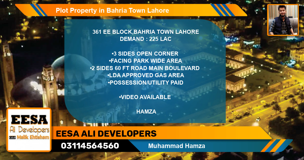 Residential Plot for Sale in Bahria Town, Lahore - (BP-71487)