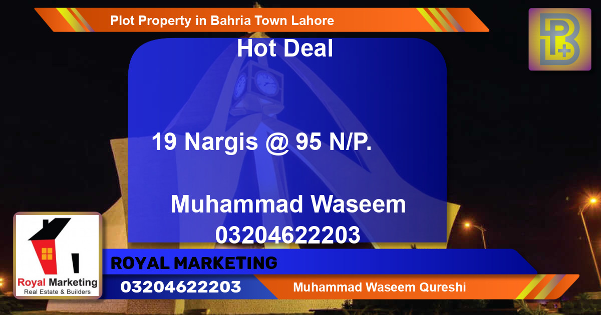 Residential Plot for Sale in Bahria Town, Lahore - (BP-71495)