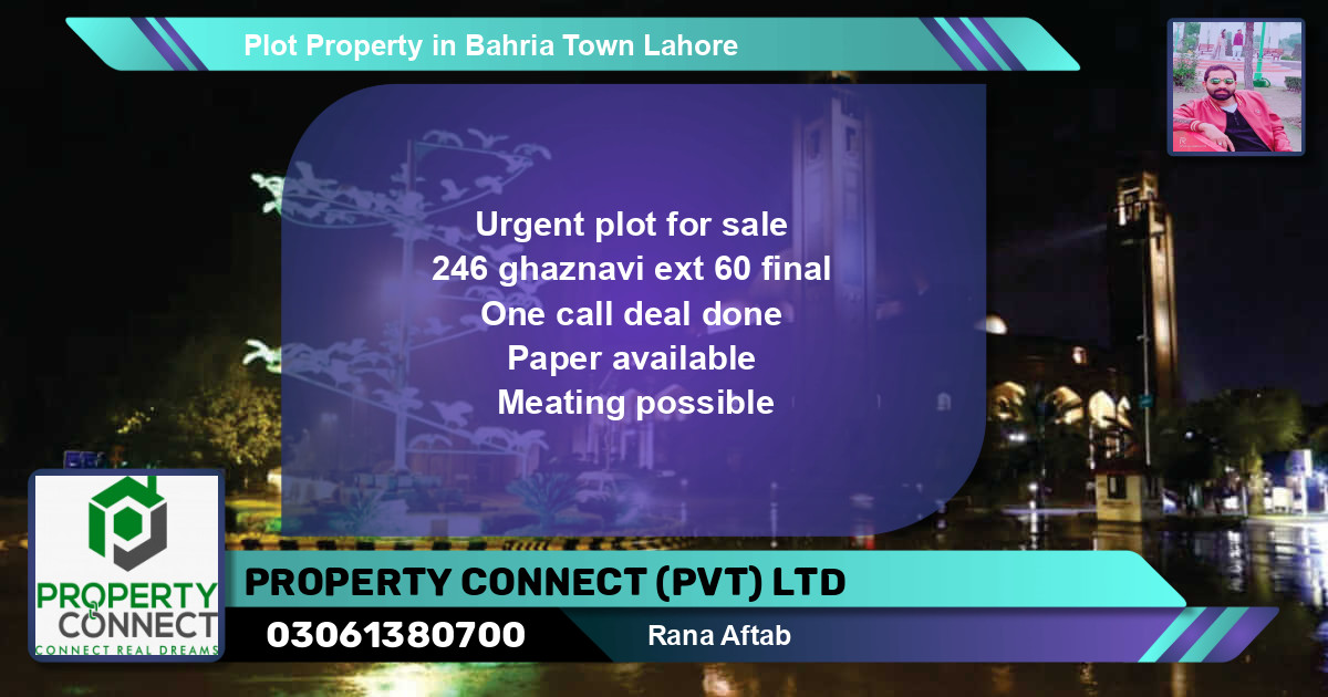Residential Plot for Sale in Bahria Town, Lahore - (BP-71509)