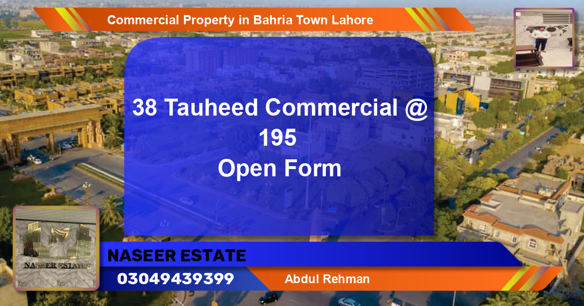 Commercial Property for Sale in Bahria Town, Lahore - (BP-71523)