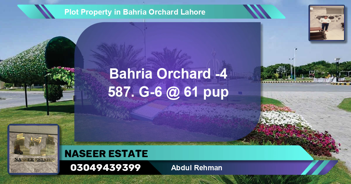 Residential Plot for Sale in Bahria Orchard, Lahore - (BP-71527)