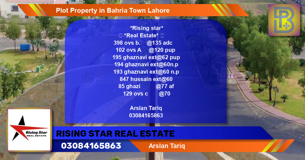 Residential Plot for Sale in Bahria Town, Lahore - (BP-71530)