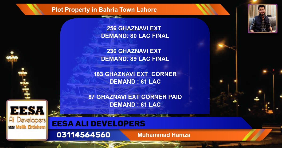Residential Plot for Sale in Bahria Town, Lahore - (BP-71542)