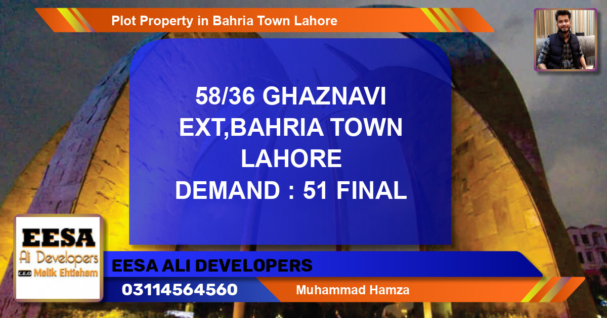 Residential Plot for Sale in Bahria Town, Lahore - (BP-71543)