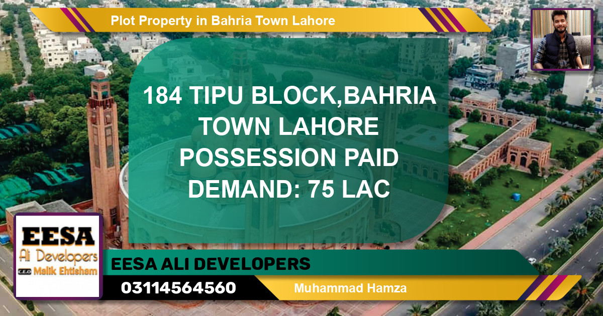 Residential Plot for Sale in Bahria Town, Lahore - (BP-71544)