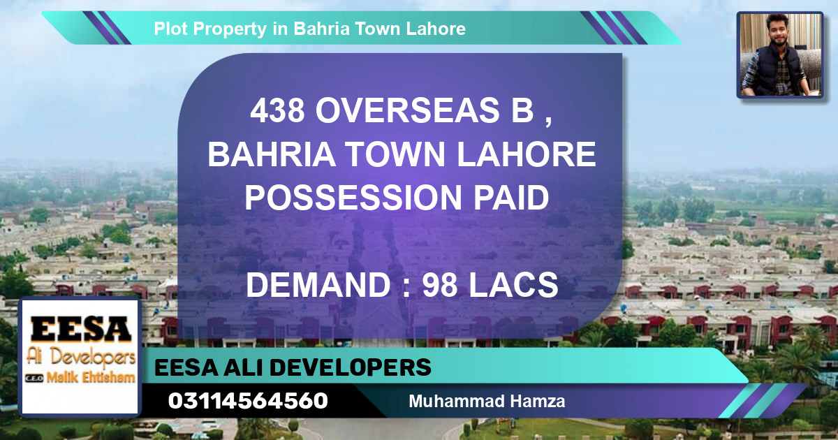 Residential Plot for Sale in Bahria Town, Lahore - (BP-71548)