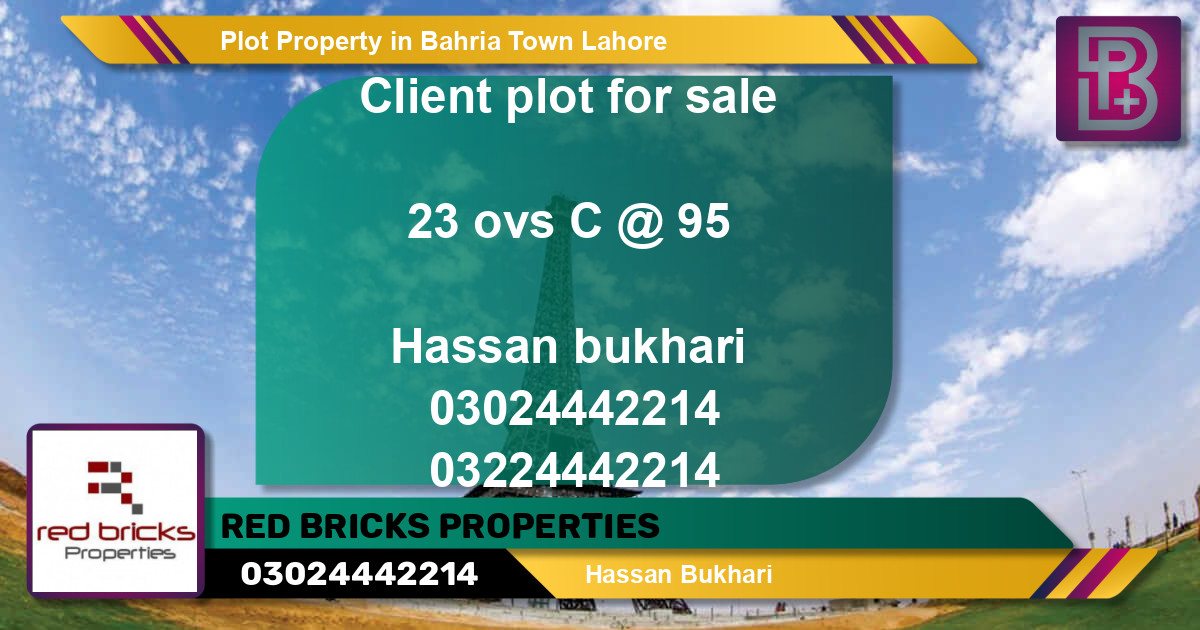 Residential Plot for Sale in Bahria Town, Lahore - (BP-71555)