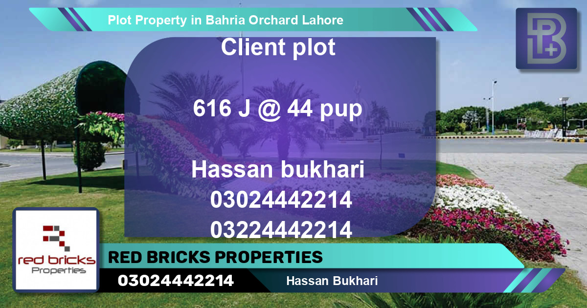 Residential Plot for Sale in Bahria Orchard, Lahore - (BP-71559)