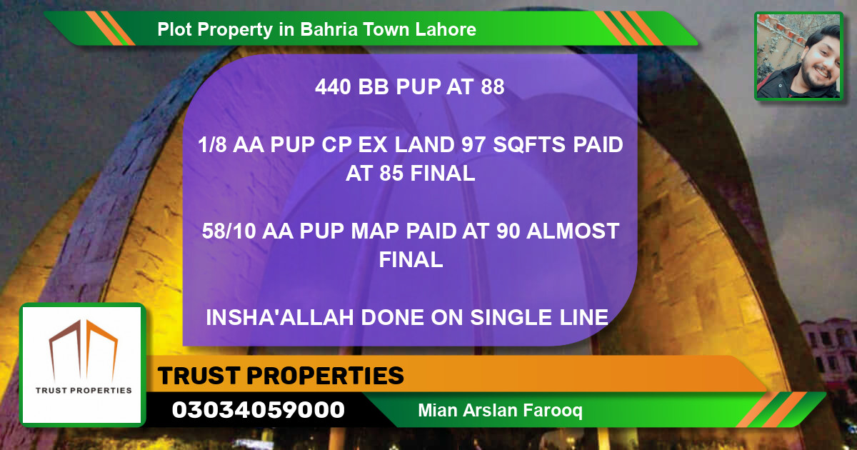 Residential Plot for Sale in Bahria Town, Lahore - (BP-71563)