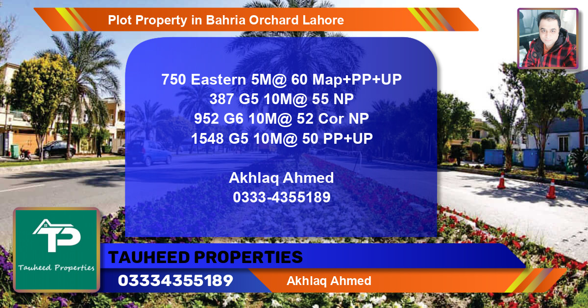 Residential Plot for Sale in Bahria Orchard, Lahore - (BP-71578)