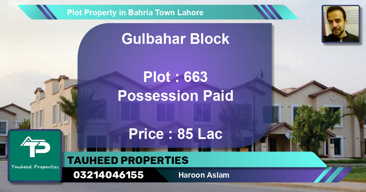 Residential Plot for Sale in Bahria Town, Lahore - (BP-71584)