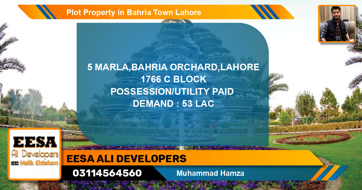 Residential Plot for Sale in Bahria Town, Lahore - (BP-71622)