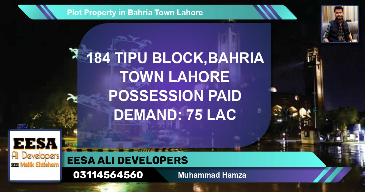 Residential Plot for Sale in Bahria Town, Lahore - (BP-71623)