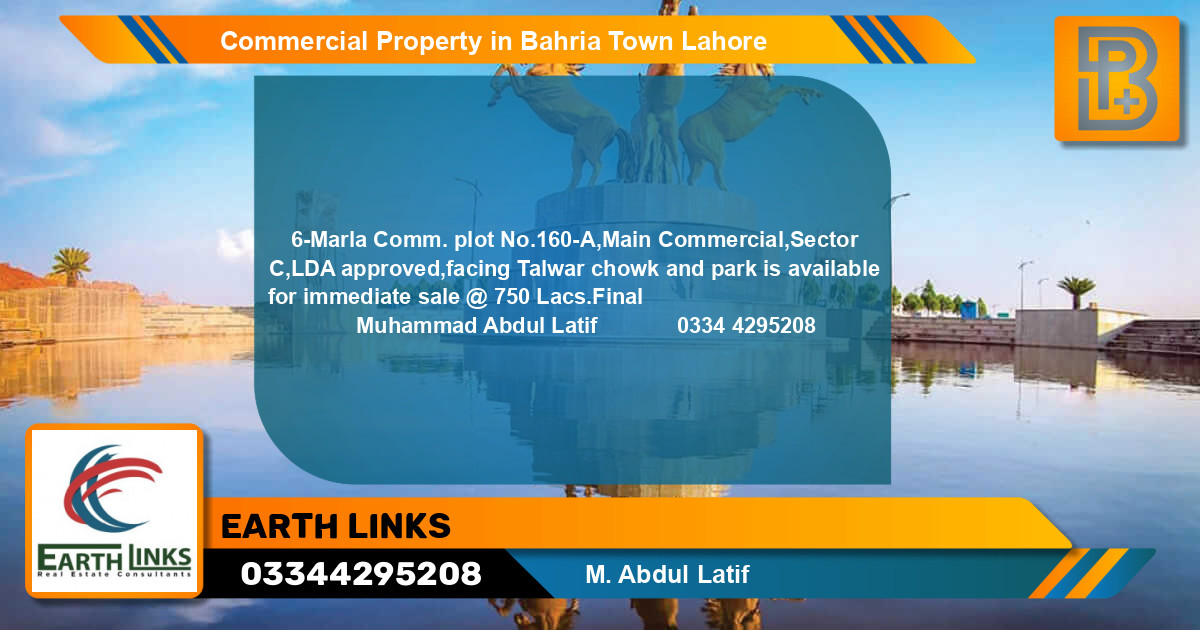 Commercial Property for Sale in Bahria Town, Lahore - (BP-71629)