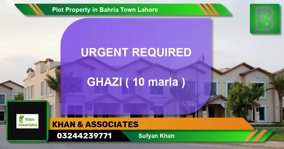 Residential Plot for Sale in Bahria Town, Lahore - (BP-71646)