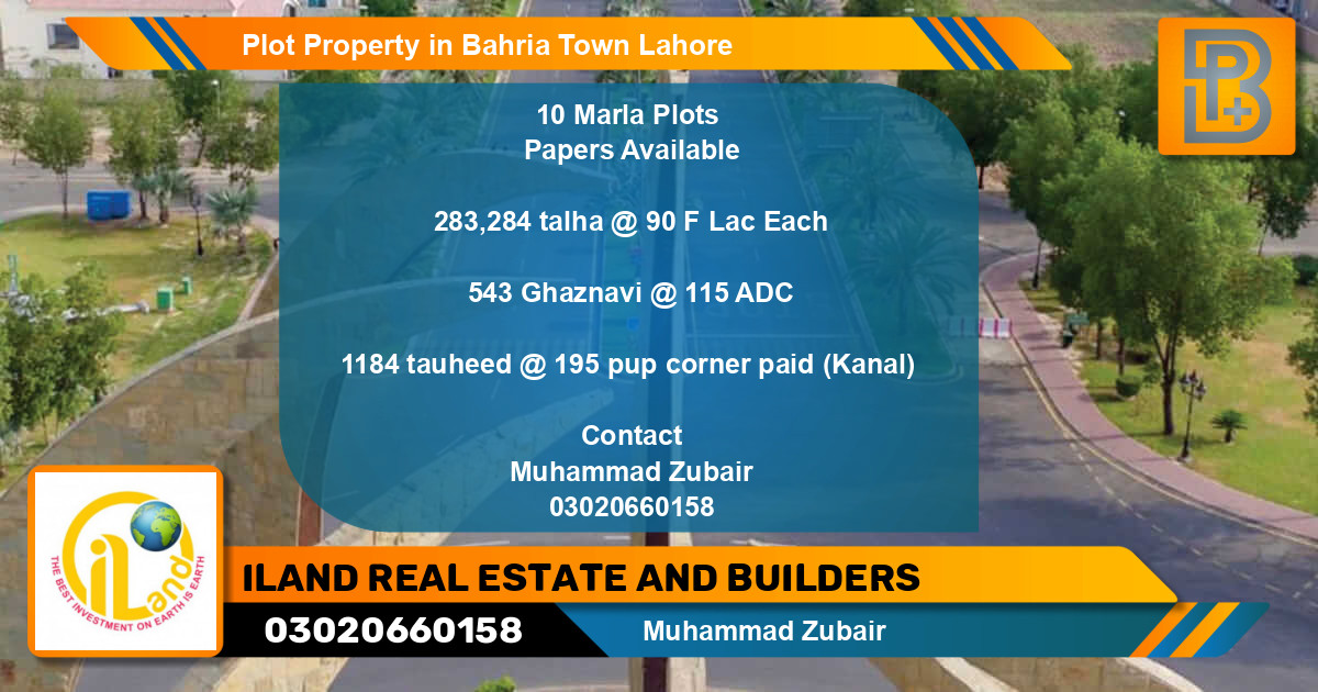 Residential Plot for Sale in Bahria Town, Lahore - (BP-71648)