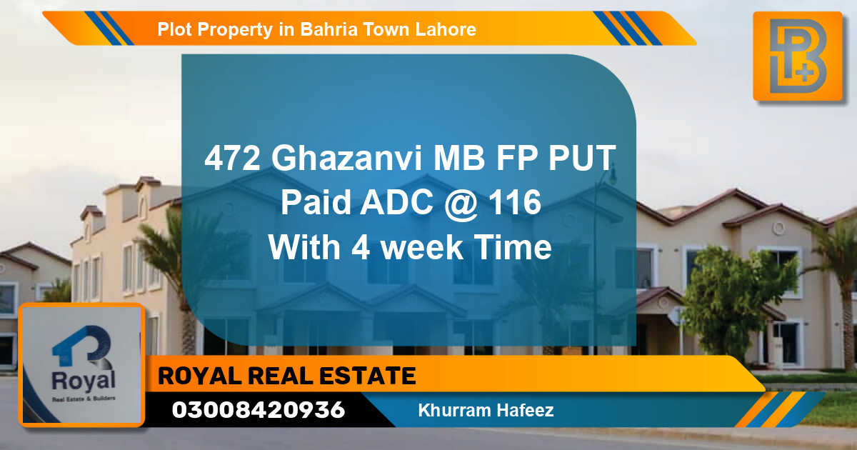 Residential Plot for Sale in Bahria Town, Lahore - (BP-71651)