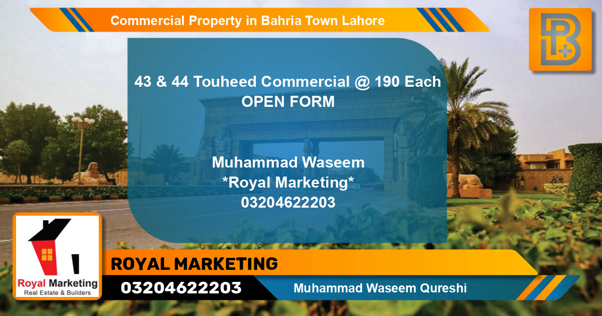 Commercial Property for Sale in Bahria Town, Lahore - (BP-71675)
