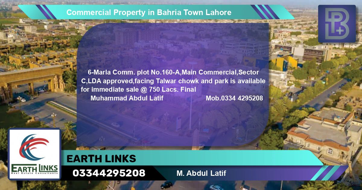 Commercial Property for Sale in Bahria Town, Lahore - (BP-71691)