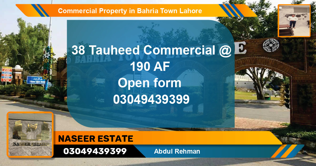 Commercial Property for Sale in Bahria Town, Lahore - (BP-71692)