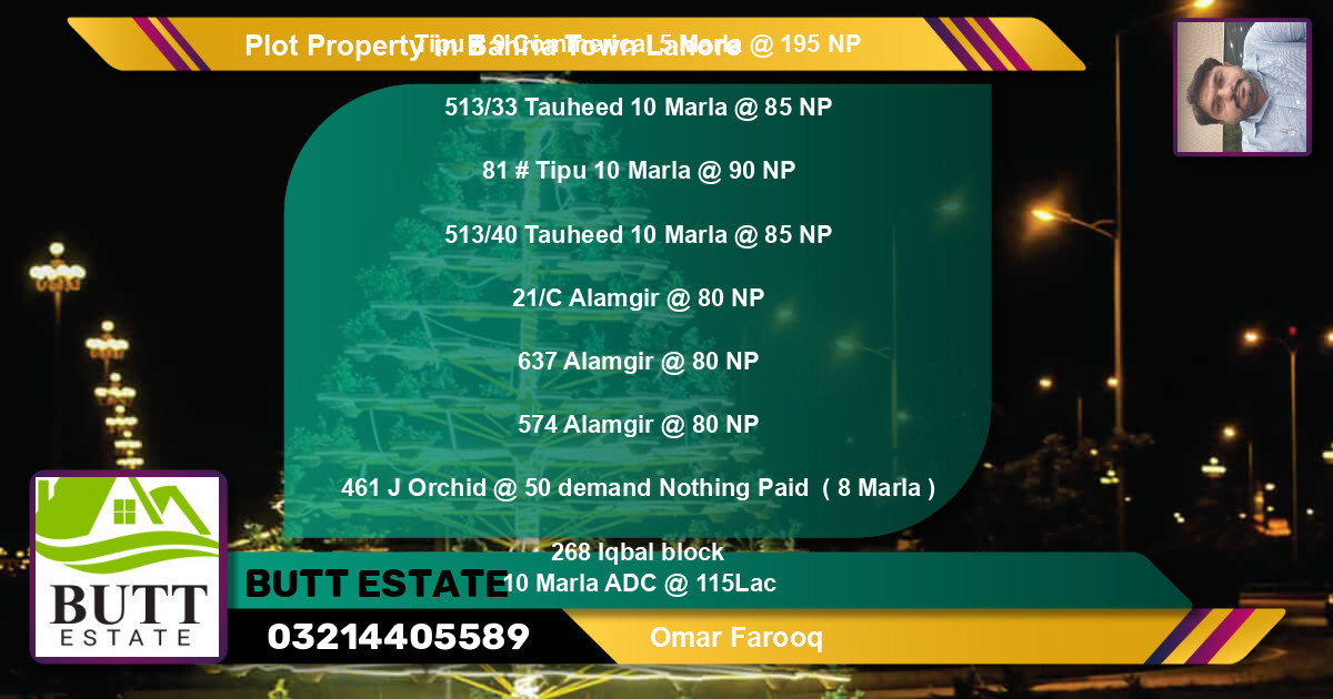 Residential Plot for Sale in Bahria Town, Lahore - (BP-71701)