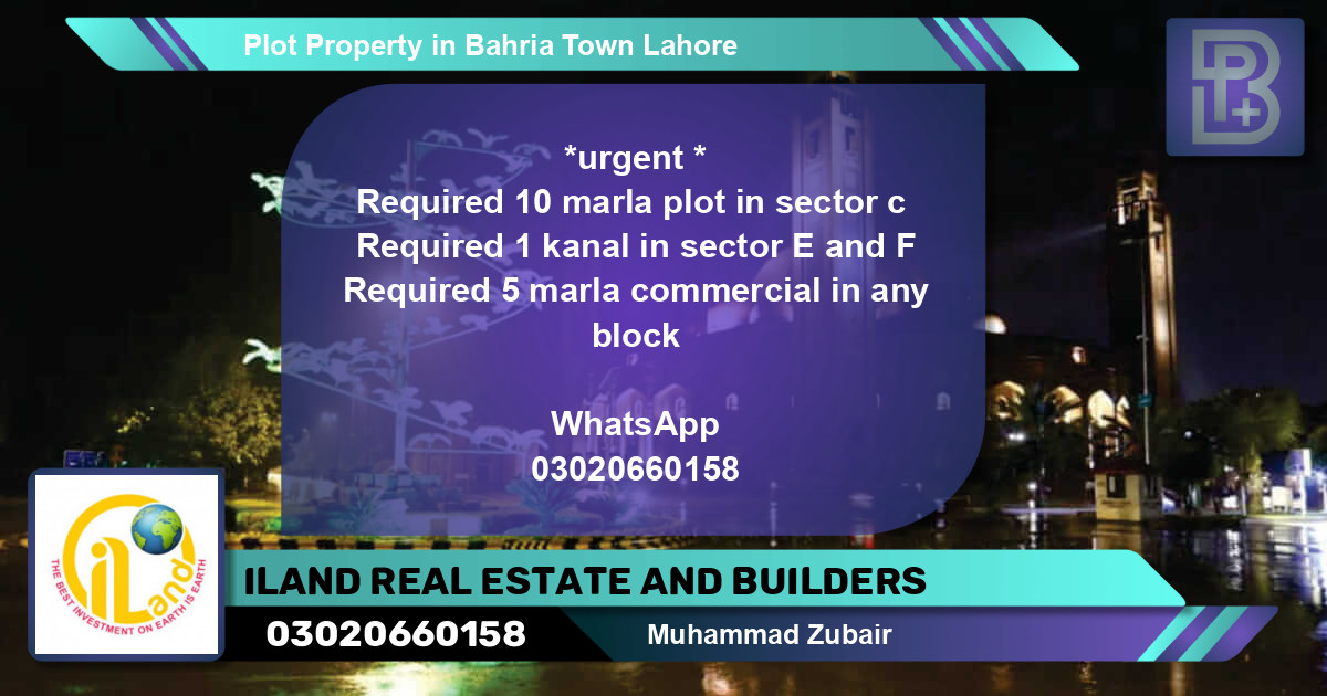 Commercial Plot for Sale in Bahria Town, Lahore - (BP-71713)