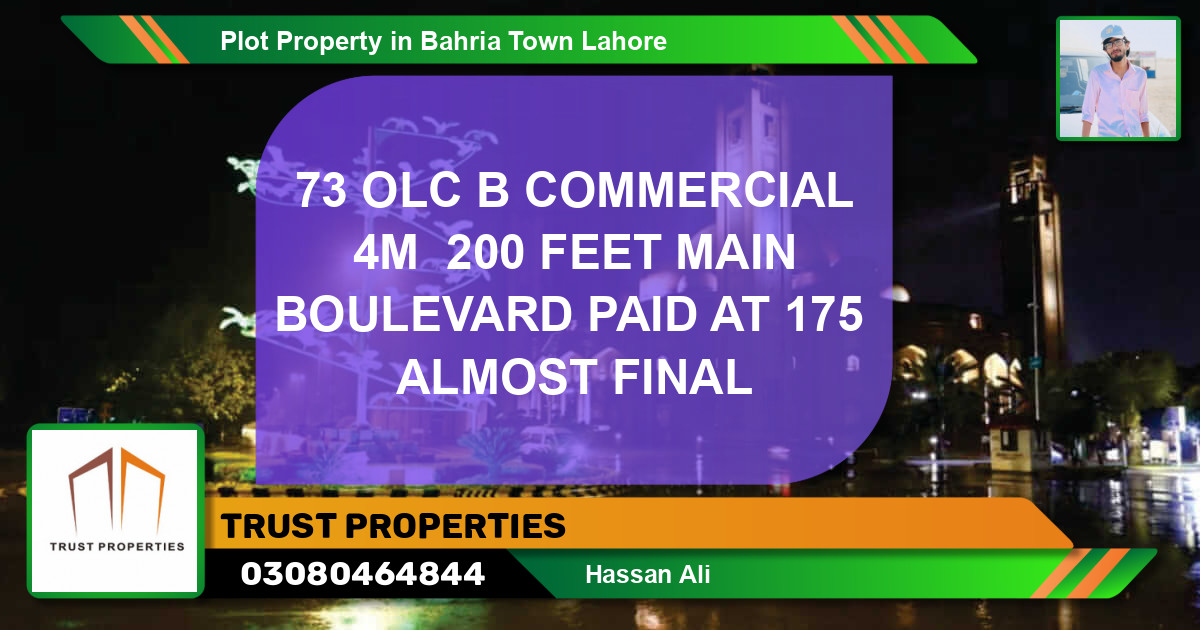 Commercial Plot for Sale in Bahria Town, Lahore - (BP-71728)