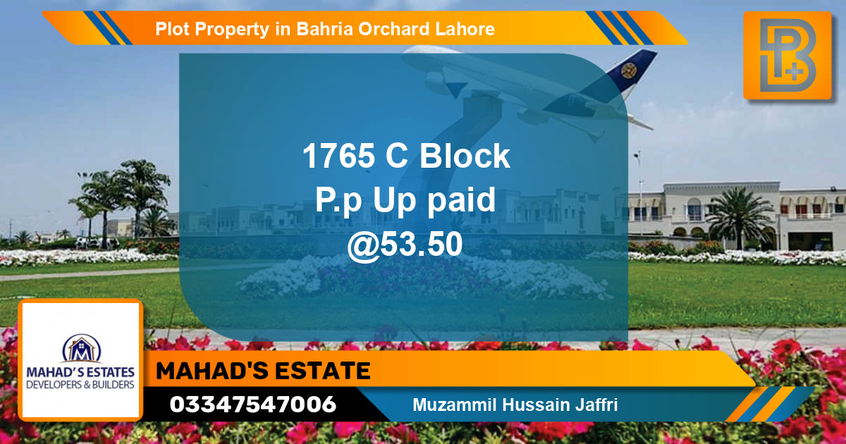 Residential Plot for Sale in Bahria Orchard, Lahore - (BP-71731)