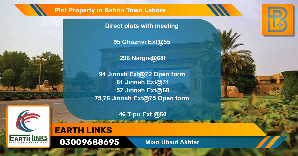 Residential Plot for Sale in Bahria Town, Lahore - (BP-71734)