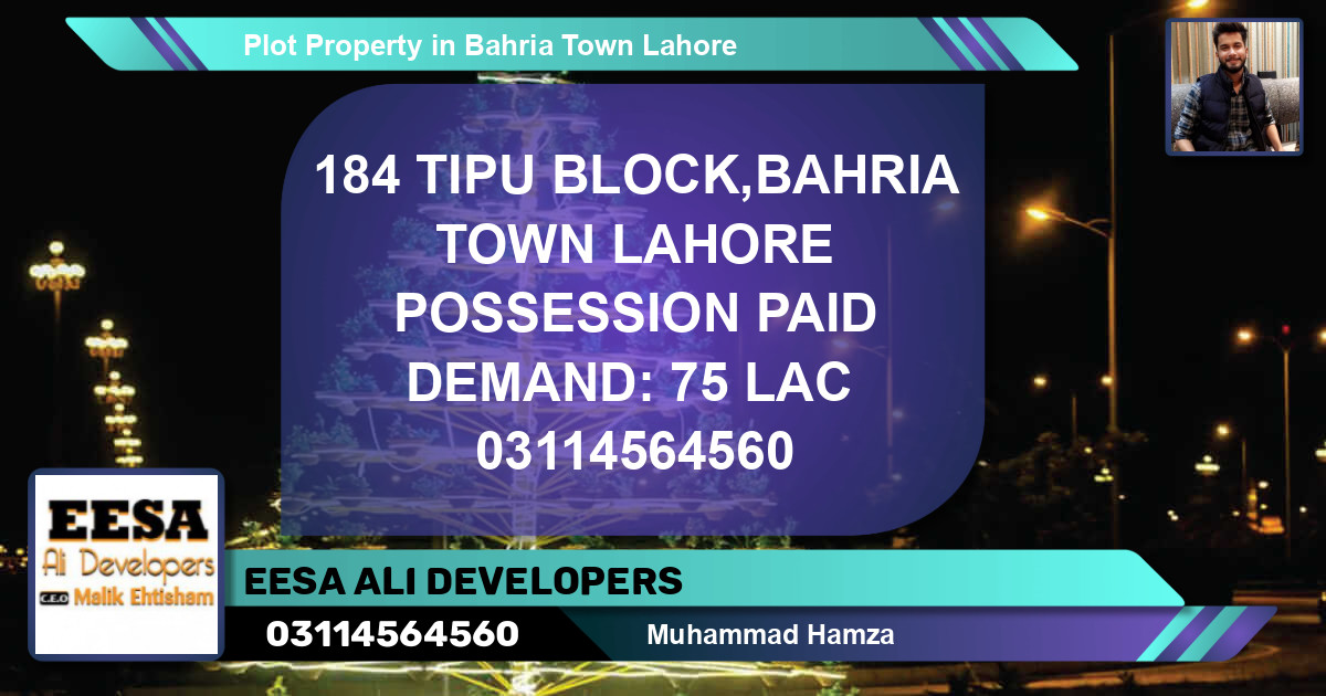 Residential Plot for Sale in Bahria Town, Lahore - (BP-71748)