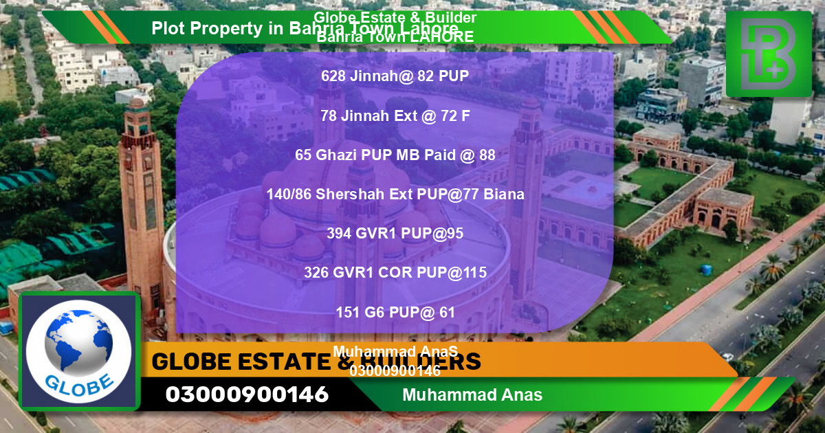 Residential Plot for Sale in Bahria Town, Lahore - (BP-71754)