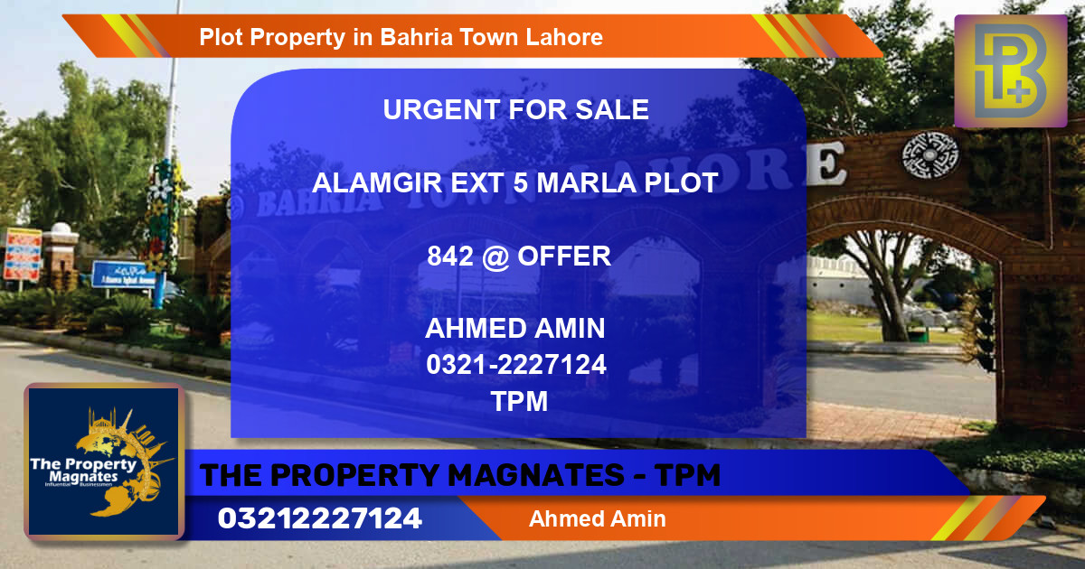 Residential Plot for Sale in Bahria Town, Lahore - (BP-71761)