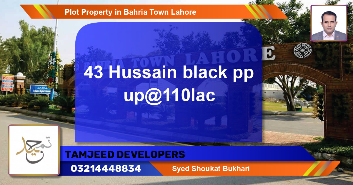 Residential Plot for Sale in Bahria Town, Lahore - (BP-71764)