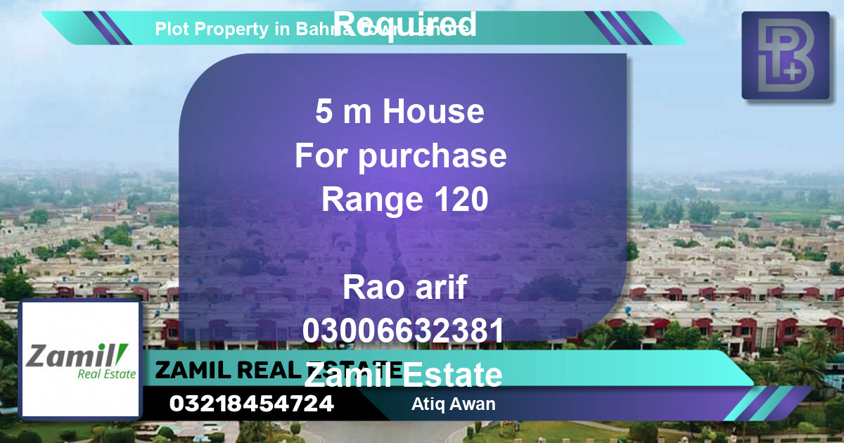 Residential Plot for Sale in Bahria Town, Lahore - (BP-71765)