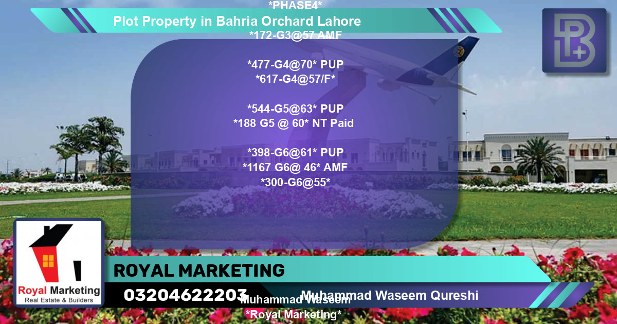Residential Plot for Sale in Bahria Orchard, Lahore - (BP-71774)