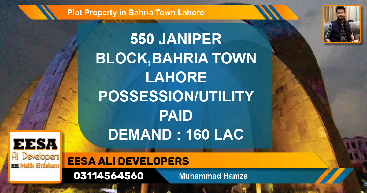 Residential Plot for Sale in Bahria Town, Lahore - (BP-71777)