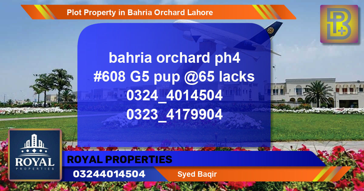 Residential Plot for Sale in Bahria Orchard, Lahore - (BP-71820)